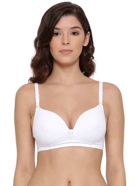 

LYRA White Underwired Pure Cotton Lightly Padded Bra