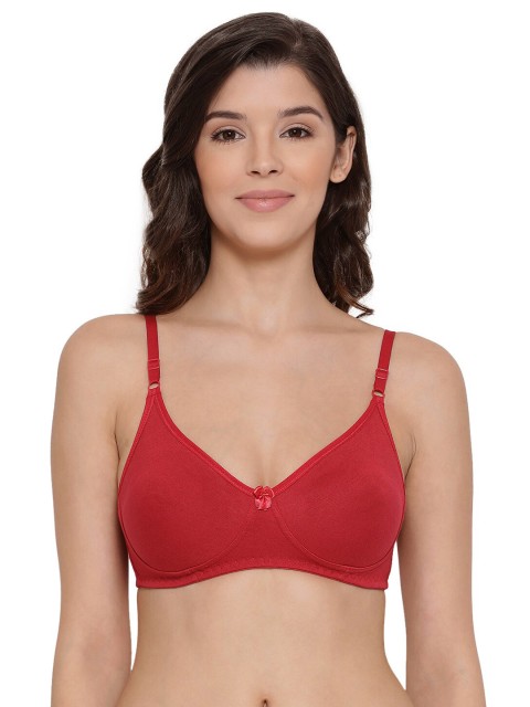 

LYRA Red Underwired Pure Cotton Lightly Padded Bra
