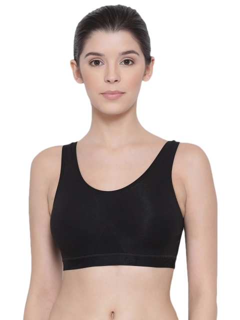 

LYRA Black Underwired Pure Cotton Lightly Padded Sport Bra