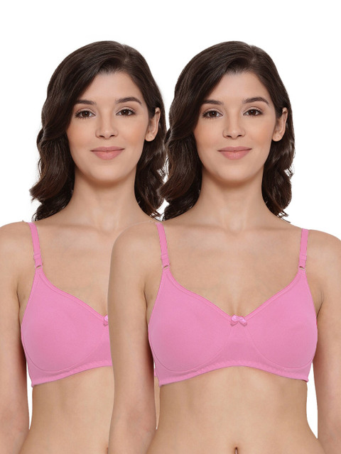 

LYRA Pack of 2 Pink Underwired Pure Cotton Lightly Padded Bra