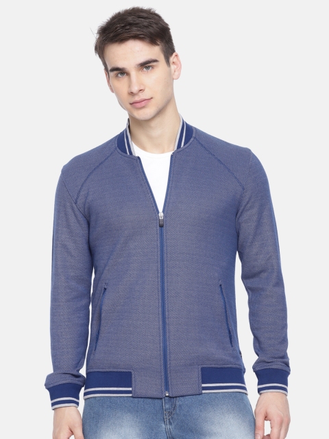 

Park Avenue Men Blue Solid Sweatshirt