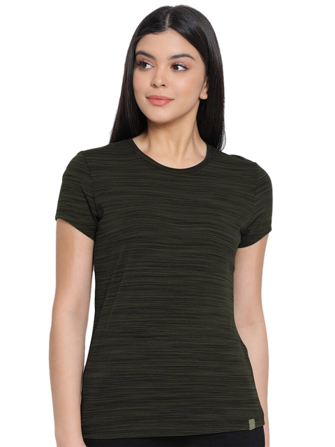 

LYRA Women Multicoloured Striped Round Neck Cotton T-shirt, Multi
