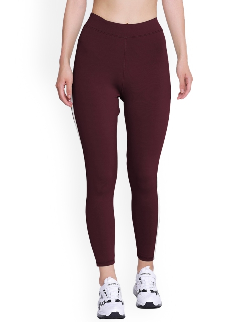 

SHARKTRIBE Women Maroon Solid Ankle-Length Tights