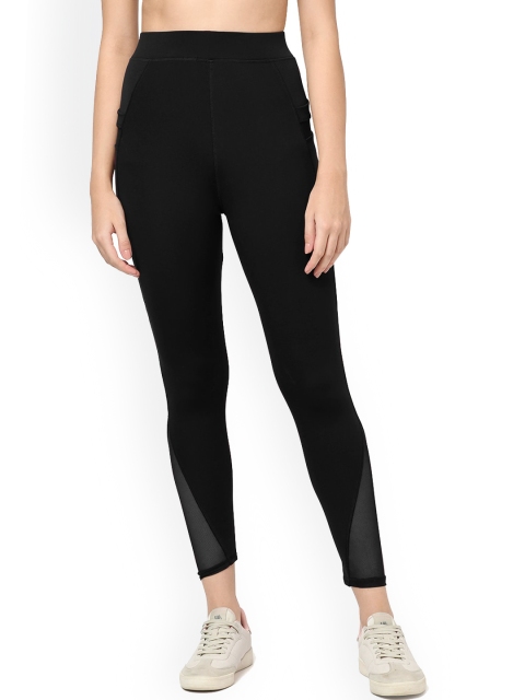 

SHARKTRIBE Women Black Solid Tights