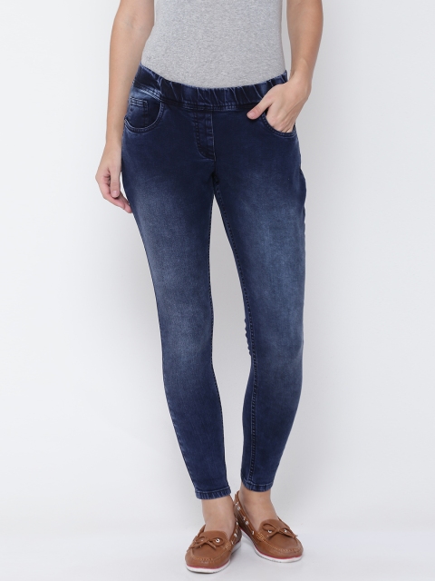 

Park Avenue Navy Blue Skinny Fit Jeggings