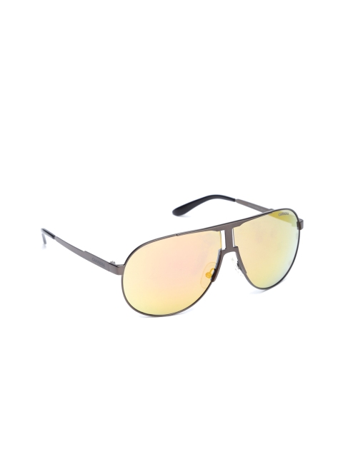 

Carrera Men Mirrored Oval Sunglasses NEW PANAMERIKA R80 64UW, Gold