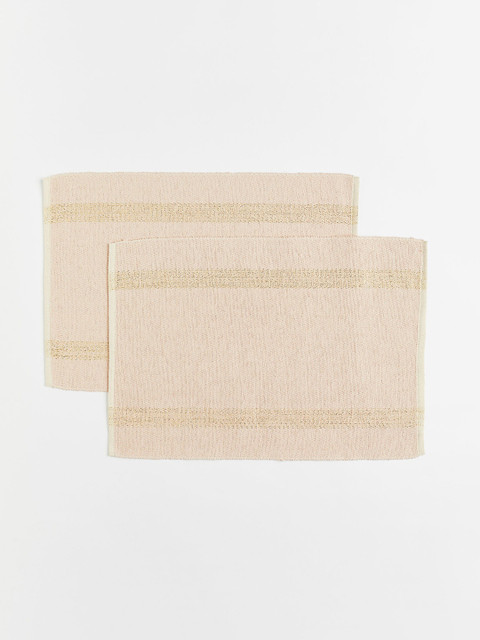 

H&M 2-Pack Glittery Place mats, Beige