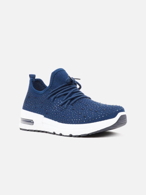 

Carlton London Women Navy Blue Woven Design Synthetic Sneakers