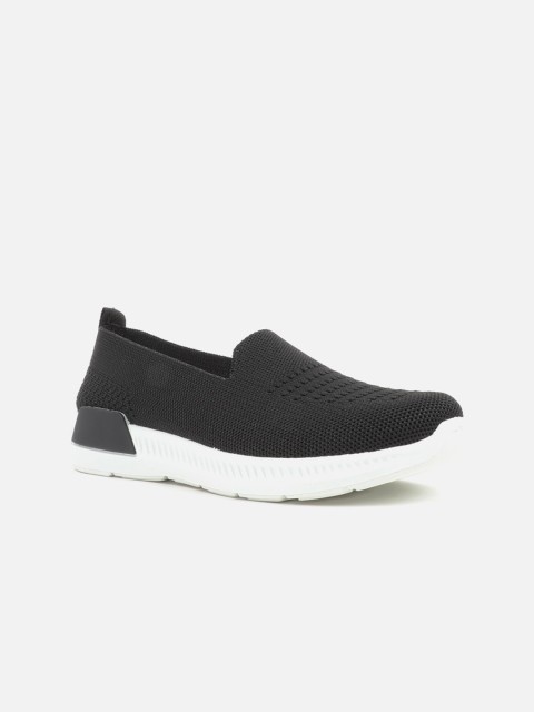 

Carlton London Women Black Solid Slip-On Sneakers
