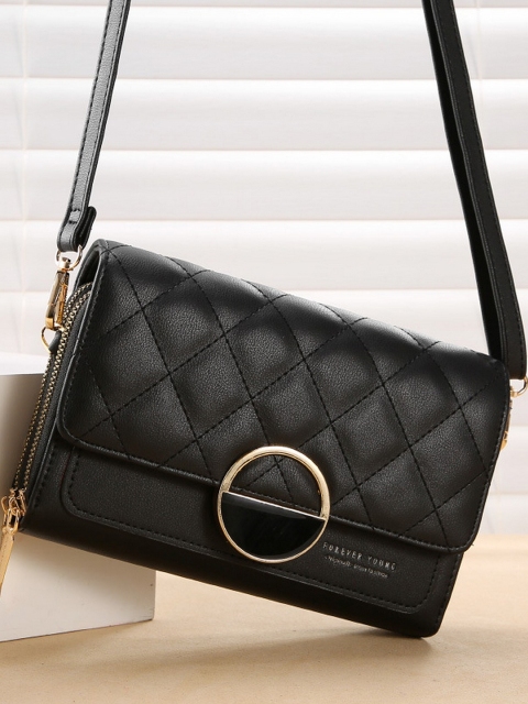 

Diva Dale Black Quilted Sling Bag