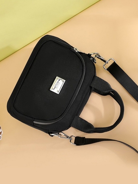 

Diva Dale Black Structured Sling Bag