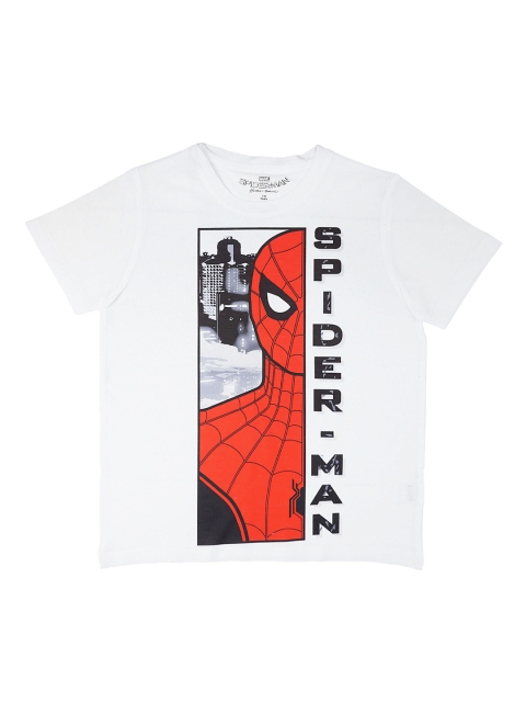 

Marvel by Wear Your Mind Boys White Printed Round Neck T-shirt