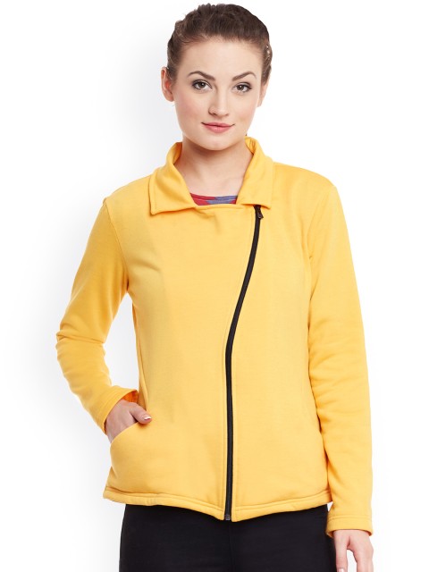 

Belle Fille Women Yellow Solid Jacket