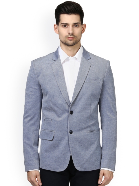 

Park Avenue Men Blue Slim-Fit Single-Breasted Blazer