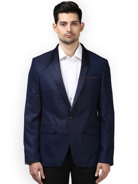 

Park Avenue Blue Super Slim Fit Single-Breasted Blazer