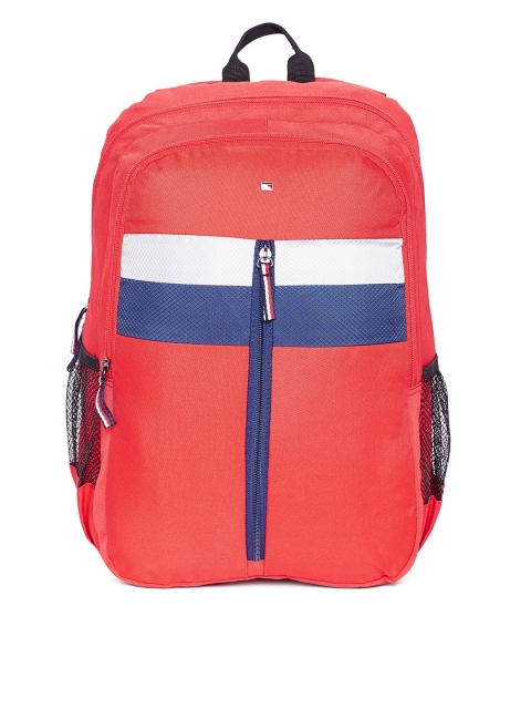 

Tommy Hilfiger Unisex Red Solid Backpack