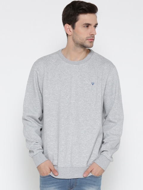 

Allen Solly Men Grey Solid Sweatshirt