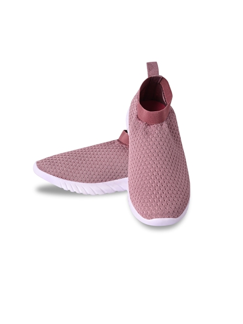 

TPENT Women Rose Gold Woven Design Lightweight Slip-On Sneakers