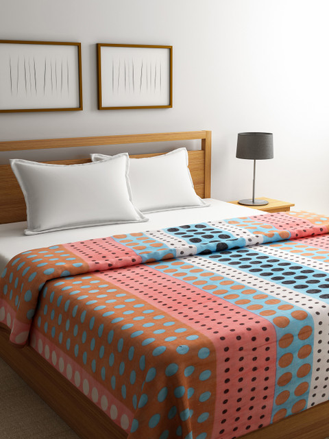 

Cortina Multicoloured Cotton Printed AC Double Dohar, Multi