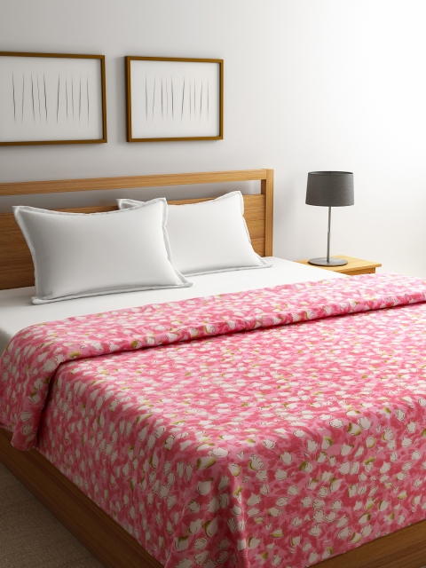 

Cortina Pink Cotton Printed AC Double Dohar
