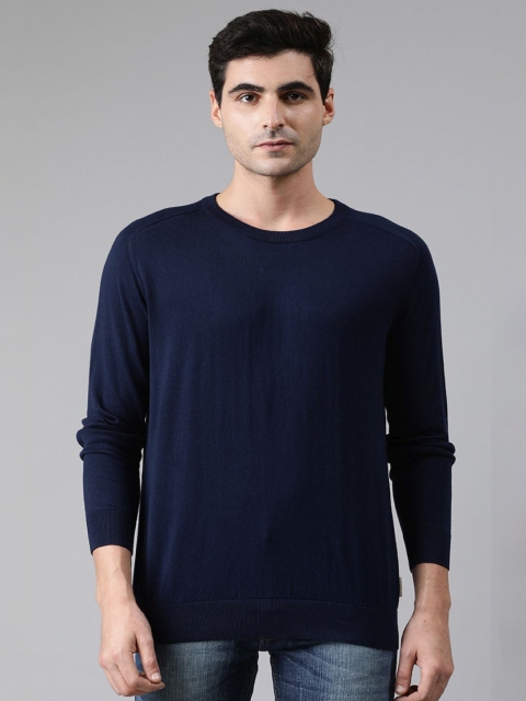 

Kosha Men Navy Blue Solid Long Sleeves Pullover