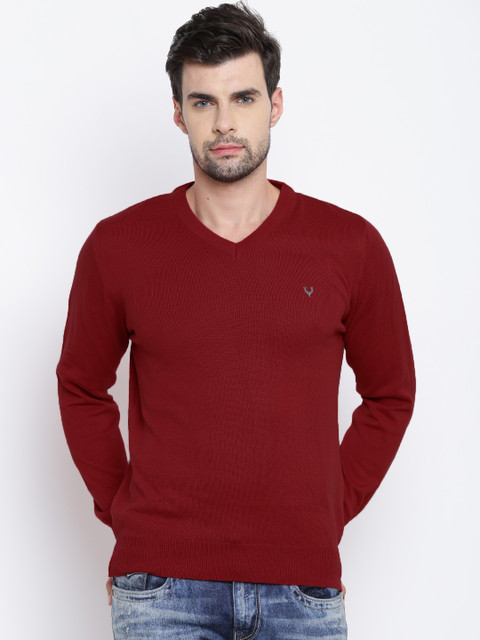 

Solly Sport by Allen Solly Men Red Solid Sweater