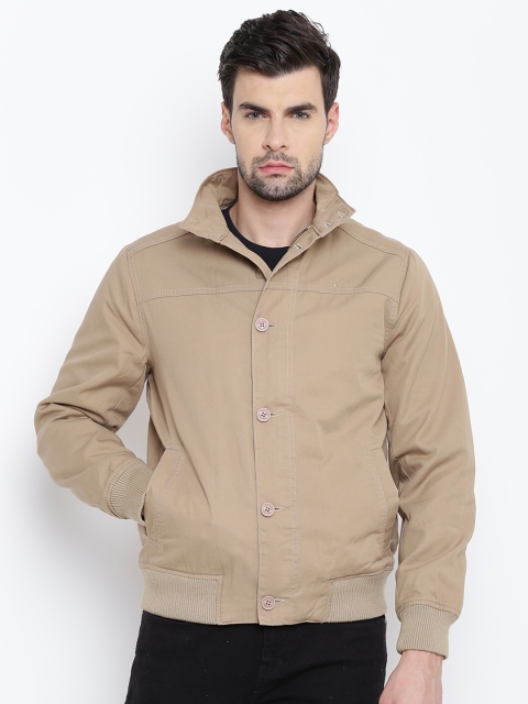 

Allen Solly Men Khaki Solid Bomber Jacket