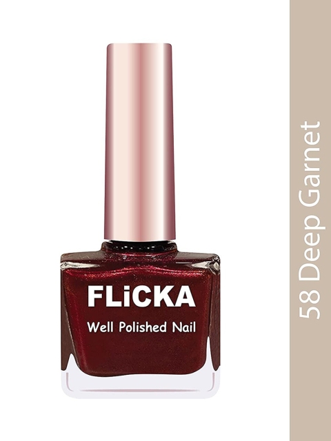 

FLiCKA Well Polished Nail Polish 9.5ml -Deep Garnet, Multi