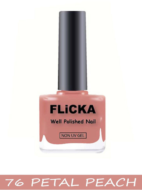 

FLiCKA Well Polished Nail Polish 9.5 ml - 76 Petal Peach, Multi