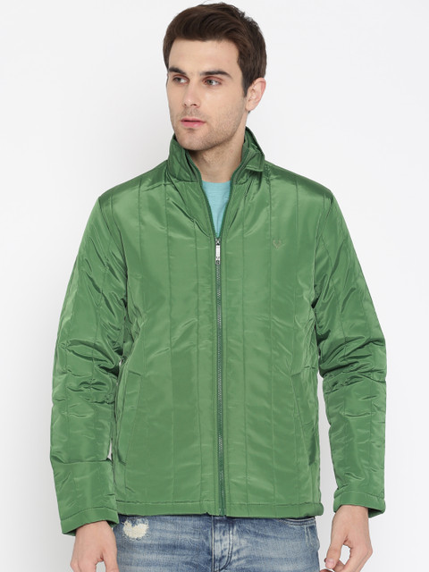 

Allen Solly Men Green Solid Quilted Jacket