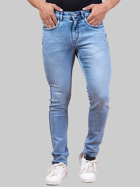 

Tistabene Men Blue Comfort Slim Fit Heavy Fade Stretchable Jeans