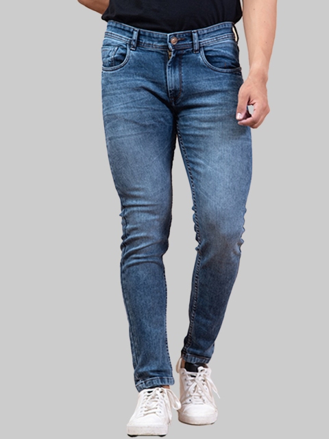 

Tistabene Men Blue Comfort Slim Fit Heavy Fade Stretchable Jeans