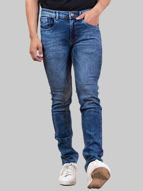 

Tistabene Men Blue Comfort Slim Fit Heavy Fade Stretchable Jeans