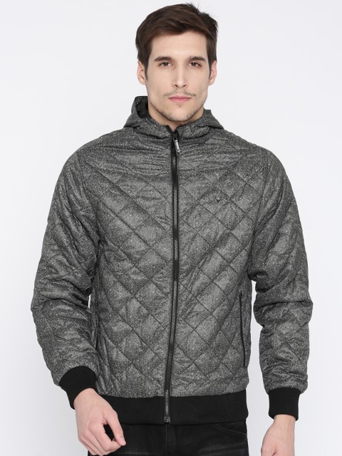 

Allen Solly Men Grey Solid Quilted Jacket
