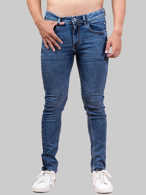 

Tistabene Men Blue Comfort Slim Fit Heavy Fade Stretchable Jeans