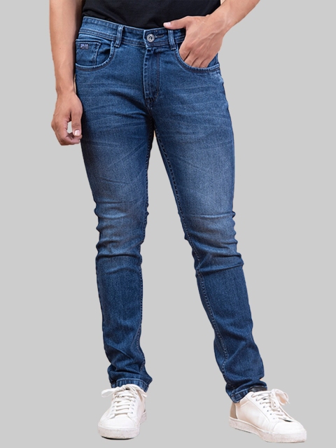 

Tistabene Men Blue Comfort Slim Fit Heavy Fade Stretchable Jeans