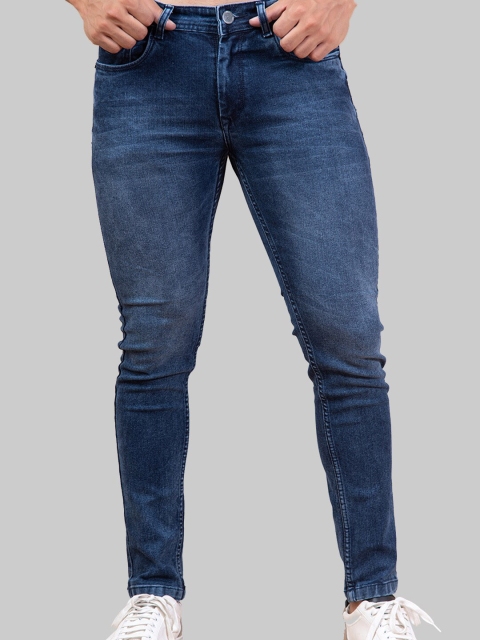 

Tistabene Men Blue Comfort Slim Fit Heavy Fade Stretchable Jeans