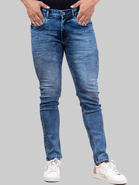 

Tistabene Men Blue Comfort Slim Fit Heavy Fade Stretchable Jeans