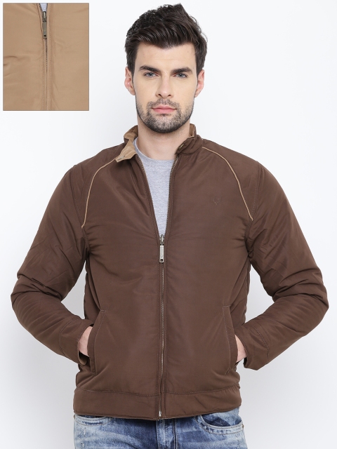 

Allen Solly Men Brown & Beige Solid Reversible Padded Jacket