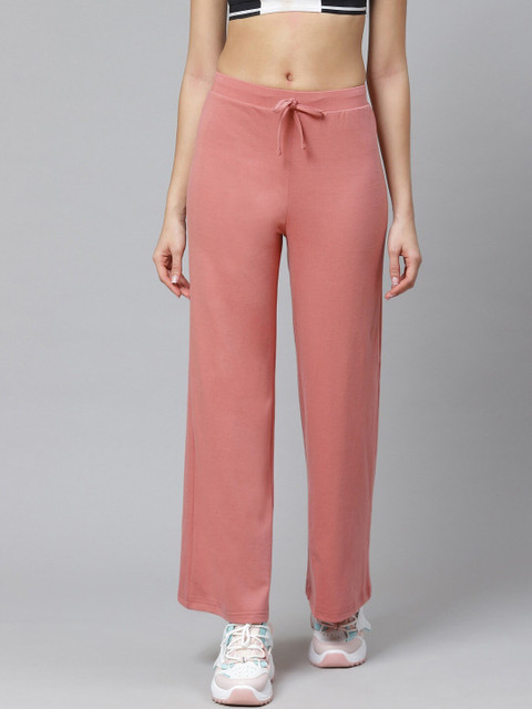 

Hubberholme Women Peach-Coloured Straight-fit Track Pants