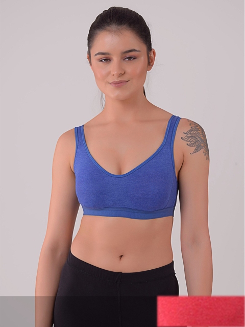 

Apraa & Parma Pack of 3 Sports Bra, Blue