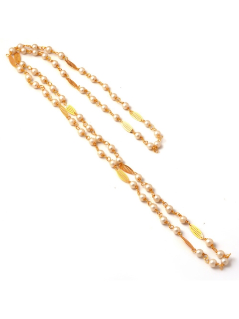 

Jewar Mandi Unisex Gold-Toned & White Brass Gold-Plated Handcrafted Chain
