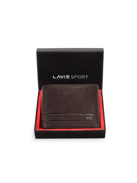 

LAVIE SPORT Men Brown Attorney Embossed Two Fold Wallet