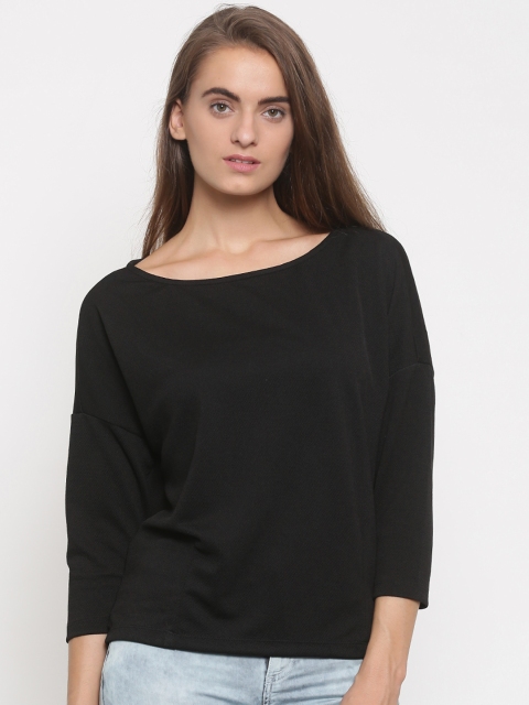 

Ginger by Lifestyle Women Black Solid Top