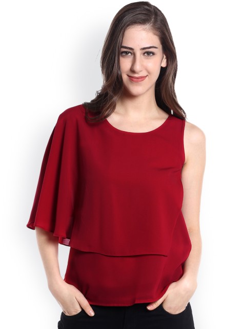

20Dresses Women Maroon Solid Top