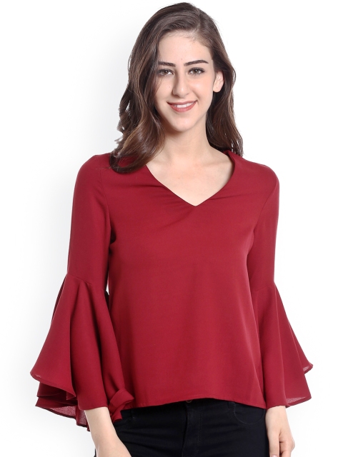 

20Dresses Women Maroon Solid Top