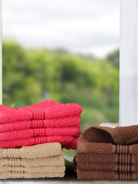 

BIANCA Set of 12 Cotton 380 GSM Face Towels, Taupe