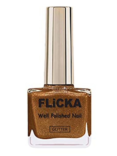 

FLiCKA Well Polished Nail Polish-61 Metal Honey-9.5Ml, Brown