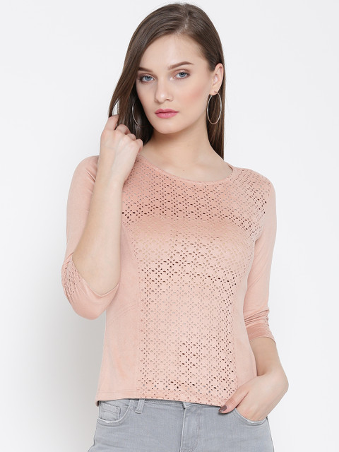 

Madame Women Dusty Pink Cut-Out Top