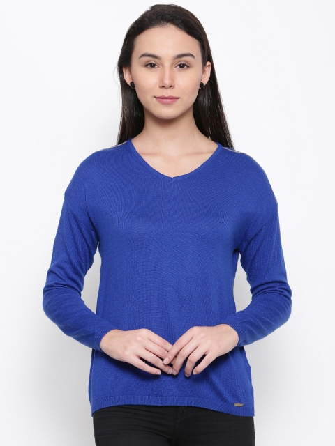 

Madame Women Blue Solid Top